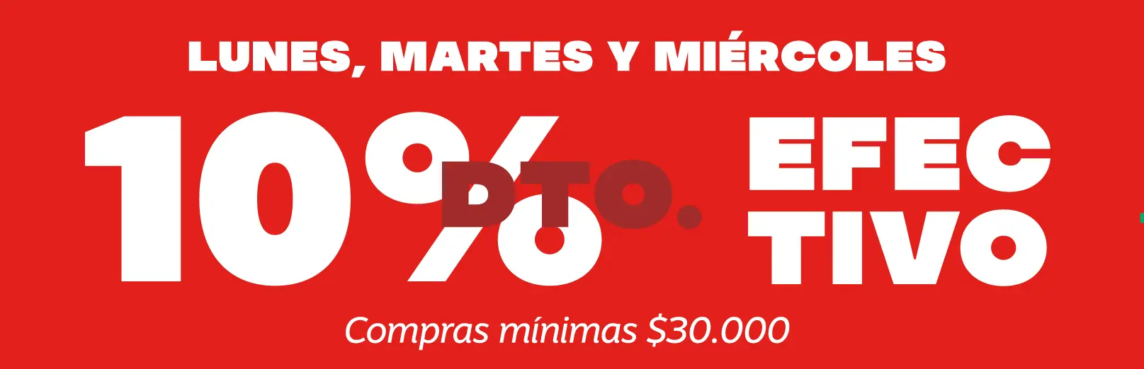 Descuentos en efectivo