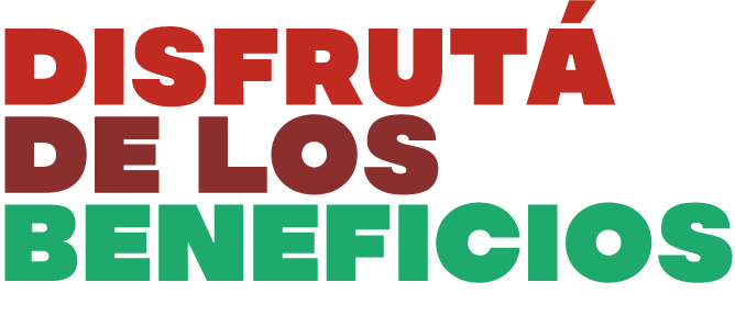 Disfruta los beneficios